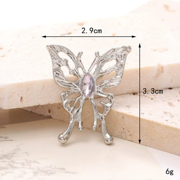 Wholesale Jewelry Accessories Alloy Butterfly Dripping Glue Design