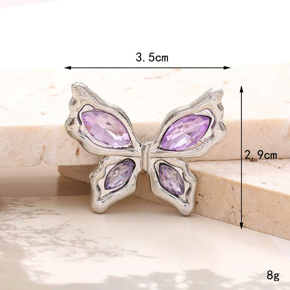 Wholesale Jewelry Accessories Alloy Butterfly Dripping Glue Design