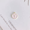 Wholesale Jewelry Accessories Alloy Dripping Oil Round English Letter Necklace Material