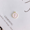 Wholesale Jewelry Accessories Alloy Dripping Oil Round English Letter Necklace Material