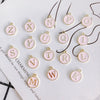 Wholesale Jewelry Accessories Alloy Dripping Oil Round English Letter Necklace Material