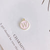 Wholesale Jewelry Accessories Alloy Dripping Oil Round English Letter Necklace Material