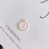Wholesale Jewelry Accessories Alloy Dripping Oil Round English Letter Necklace Material
