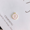 Wholesale Jewelry Accessories Alloy Dripping Oil Round English Letter Necklace Material