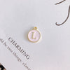 Wholesale Jewelry Accessories Alloy Dripping Oil Round English Letter Necklace Material