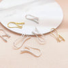 Wholesale Jewelry Accessories Alloy Ear Hook Clip Earrings Accessories Simple Gold Silver Glossy