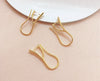 Wholesale Jewelry Accessories Alloy Ear Hook Clip Earrings Accessories Simple Gold Silver Glossy