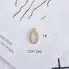 Wholesale Jewelry Accessories Alloy Geometric Shape Inlaid Pearl Electroplating Small Pendant Earrings