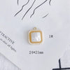 Wholesale Jewelry Accessories Alloy Geometric Shape Inlaid Pearl Electroplating Small Pendant Earrings