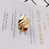 Wholesale Jewelry Accessories Alloy S925 Silver Needle Ring Curved Oval Rectangular Geometric Shape Earrings Electroplated