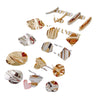 Wholesale Jewelry Accessories Alloy S925 Silver Needle Ring Curved Oval Rectangular Geometric Shape Earrings Electroplated