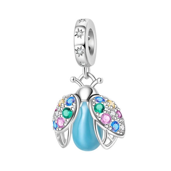 Wholesale Jewelry Accessories Bracelet Silver Plated Firefly Lily Of The Valley Luminous Charm Beads Dripping Oil Original Design