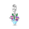 Wholesale Jewelry Accessories Butterfly Beads Bracelet 925 Silver Plated With Dripping Oil Treatment