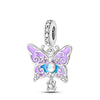 Wholesale Jewelry Accessories Butterfly Beads Bracelet 925 Silver Plated With Dripping Oil Treatment