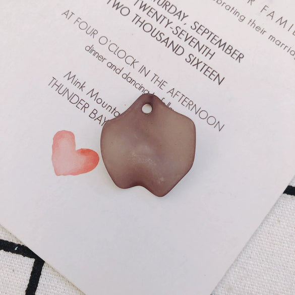 Wholesale Jewelry Accessories Candy Color Petal Pendant Earrings Plastic Resin Handmade