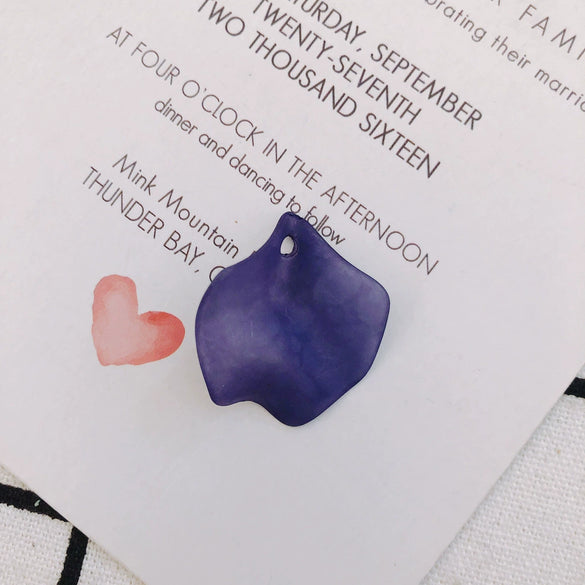 Wholesale Jewelry Accessories Candy Color Petal Pendant Earrings Plastic Resin Handmade