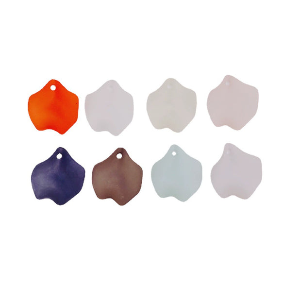 Wholesale Jewelry Accessories Candy Color Petal Pendant Earrings Plastic Resin Handmade