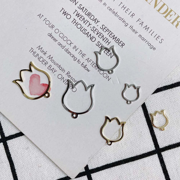 Wholesale Jewelry Accessories Copper Alloy Real Gold Plated Morning Glory Earrings