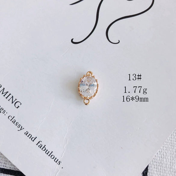 Wholesale Jewelry Accessories Copper And Zircon Inlaid Love Moon Wings Cross Pendant