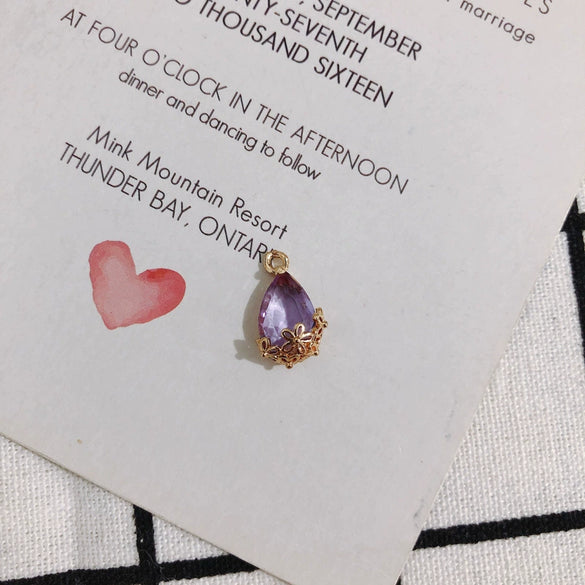 Wholesale Jewelry Accessories Copper Crystal Glass Inlaid Multi Color Zircon Hollow Flower Pendant