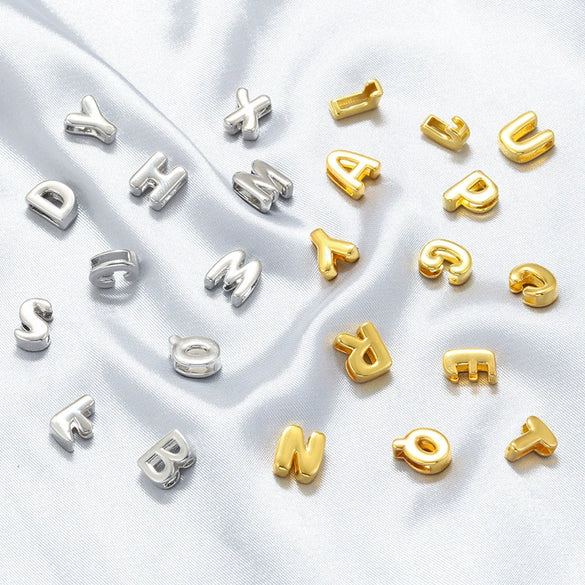 Wholesale Jewelry Accessories Copper Electroplated With English Letter Beads