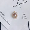 Wholesale Jewelry Accessories Copper Inlaid Zircon Moon Star Leaf Fan Pendant
