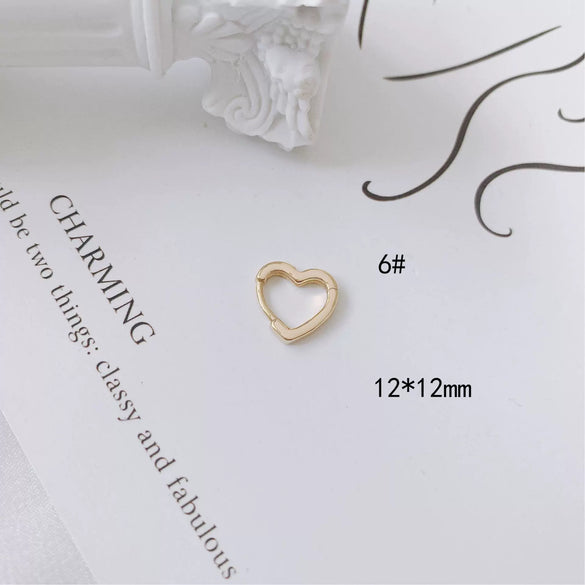 Wholesale Jewelry Accessories Copper Plated 18K Gold Inlaid Zircon Geometric Heart Square Round Earrings
