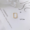 Wholesale Jewelry Accessories Copper Plated 18K Gold Inlaid Zircon Geometric Heart Square Round Earrings