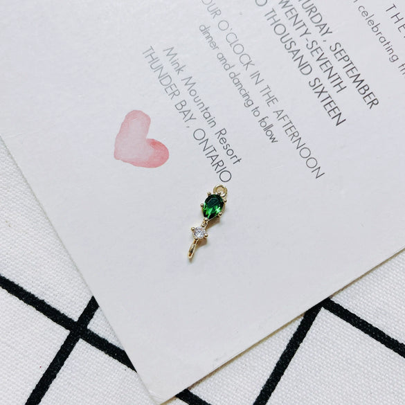 Wholesale Jewelry Accessories Copper Plating Zircon Inlay Small Pendant