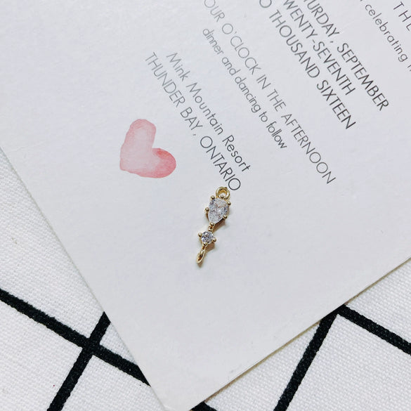 Wholesale Jewelry Accessories Copper Plating Zircon Inlay Small Pendant