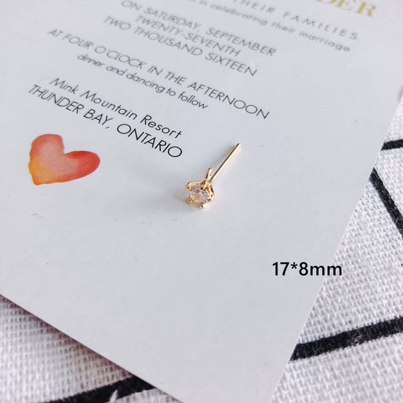 Wholesale Jewelry Accessories Copper Plating Zircon Inlay Small Pendant