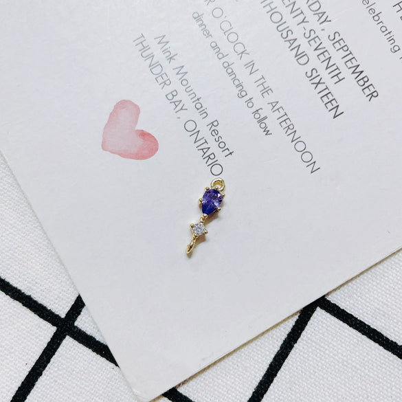 Wholesale Jewelry Accessories Copper Plating Zircon Inlay Small Pendant