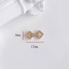 Wholesale Jewelry Accessories Copper Real Gold Inlaid Zirconium Flower Bow Star Double Buckle Electroplated Color Retaining Chain Buckle Pendant
