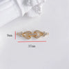 Wholesale Jewelry Accessories Copper Real Gold Inlaid Zirconium Flower Bow Star Double Buckle Electroplated Color Retaining Chain Buckle Pendant