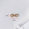 Wholesale Jewelry Accessories Copper Real Gold Inlaid Zirconium Flower Bow Star Double Buckle Electroplated Color Retaining Chain Buckle Pendant