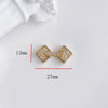 Wholesale Jewelry Accessories Copper Real Gold Inlaid Zirconium Flower Bow Star Double Buckle Electroplated Color Retaining Chain Buckle Pendant