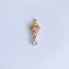 Wholesale Jewelry Accessories Copper Real Gold Plated Micro Inlaid Zircon Crown Hollow Drop Shaped Pendant
