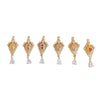 Wholesale Jewelry Accessories Copper Real Gold Plated Micro Inlaid Zircon Crown Hollow Drop Shaped Pendant