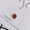 Wholesale Jewelry Accessories Copper Resin Geometric Round Gold Foil Inlay Double Hanging Pendant Necklace Material