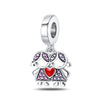 Wholesale Jewelry Accessories Copper Silver Plated Dripping Oil Design Pendant