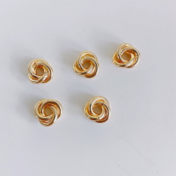 Wholesale Jewelry Accessories Copper With Copper Plating And Gold Beads For Ring Earrings Necklace