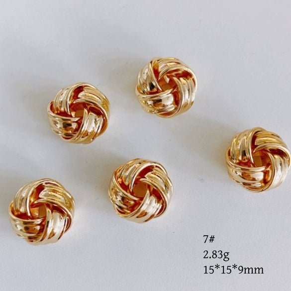 Wholesale Jewelry Accessories Copper With Copper Plating And Gold Beads For Ring Earrings Necklace