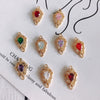Wholesale Jewelry Accessories Copper Zircon Inlaid Double Hanging Hollow Pendant