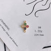 Wholesale Jewelry Accessories Copper Zircon Inlaid Star Bow Four Leaf Clover Hollow Pendant