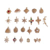 Wholesale Jewelry Accessories Copper Zircon Inlaid Star Bow Four Leaf Clover Hollow Pendant