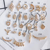 Wholesale Jewelry Accessories Copper Zircon Inlay Flower Moon Hollow Necklace Material
