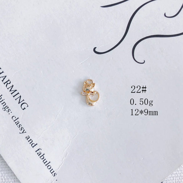 Wholesale Jewelry Accessories Copper Zircon Inlay Flower Moon Hollow Necklace Material