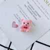Wholesale Jewelry Accessories Flocking Velvet Bow Tie Bear Earrings