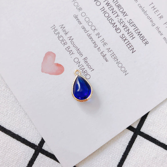 Wholesale Jewelry Accessories Glass Glaze Teardrop Shape Pendant For Bracelet And Necklace