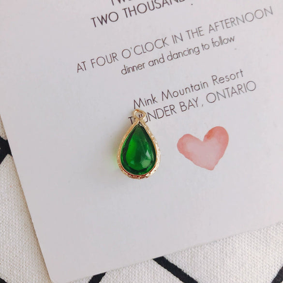 Wholesale Jewelry Accessories Glass Glaze Teardrop Shape Pendant For Bracelet And Necklace